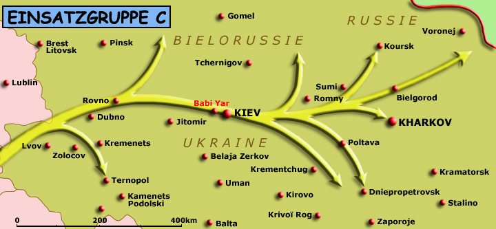 Zone operative dell'Einsatzgruppe C