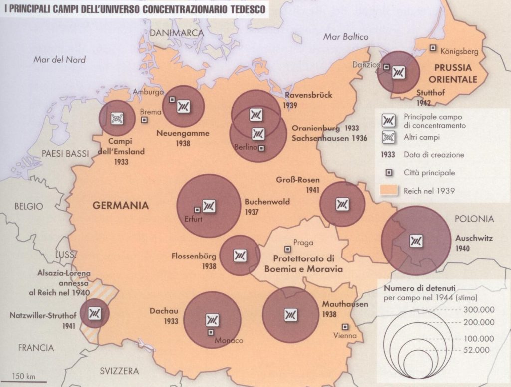 I principali campi dell'universo concentrazionario tedesco